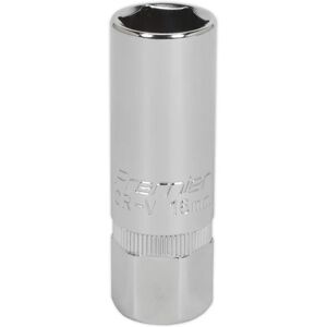Sealey S12SP10 Chrome Vanadium Spark Plug Socket - 16mm, 1/2" Drive Sealey S12SP10 Chrome Vanadium Spark Plug Socket - 16mm, 1/2" Drive