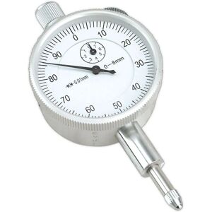 Sealey AK9634M Dial Gauge - 8mm Deflection Sealey AK9634M Dial Gauge - 8mm Deflection