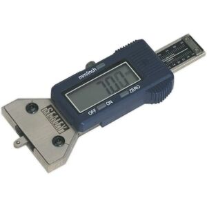 Sealey VS0560 Digital Tyre Tread Depth Gauge - Stainless Steel, 11mm LCD, Metric/Imperial Sealey VS0560 Digital Tyre Tread Depth Gauge - Stainless Steel, 11mm LCD, Metric/Imperial