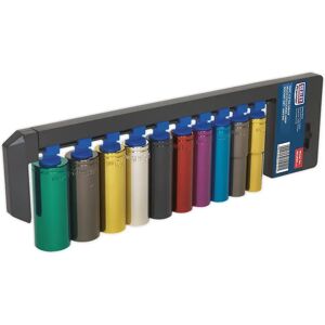 Sealey AK288D Multi-Coloured Socket Set - Deep WallDrive - 10pc - 1/2"Sq Drive - Metric Sealey AK288D Multi-Coloured Socket Set - Deep WallDrive - 10pc - 1/2"Sq Drive - Metric