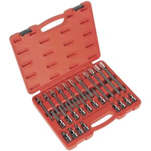 Sealey AK2195 Spline Socket Bit Set - 26pc, 1/2" Drive Sealey AK2195 Spline Socket Bit Set - 26pc, 1/2" Drive