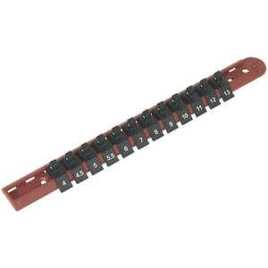 Rail de prises Sealey AK1412 avec 12 clips - 1/4"moteur - Publicité Rail de prises Sealey AK1412 avec 12 clips - 1/4"moteur - Publicité
