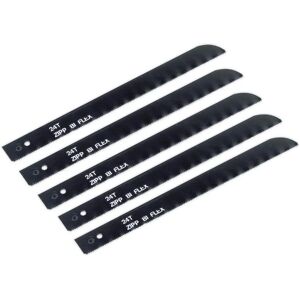 Sealey SA346/B24 Air Saw Blade - 24 TPI Pack of 5 Sealey SA346/B24 Air Saw Blade - 24 TPI Pack of 5