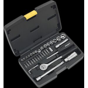 Siegen S0725 36pc Socket Set - Metric, 1/4in. & 3/8in. Siegen S0725 36pc Socket Set - Metric, 1/4in. & 3/8in.