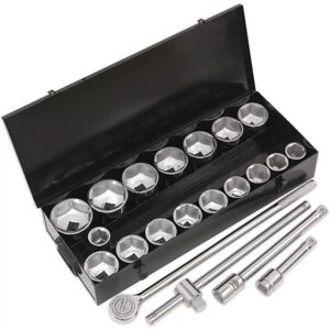 Siegen S0768 Socket Set 21pc 1"sq Drive Metric - Tools Siegen S0768 Socket Set 21pc 1"sq Drive Metric - Tools