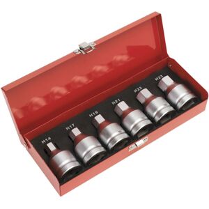 Sealey AK6217 Hex Socket Bit Set - 6pc, 3/4"Drive Sealey AK6217 Hex Socket Bit Set - 6pc, 3/4"Drive