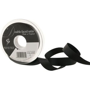 Berisfords 15mm double satin ribbon - black Berisfords 15mm double satin ribbon - black