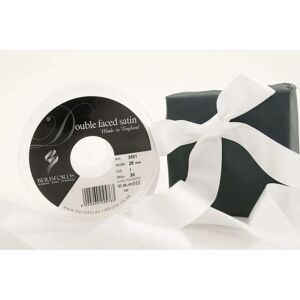 Berisfords White Double-Sided Satin Ribbon - 20m - Ribbon Berisfords White Double-Sided Satin Ribbon - 20m - Ribbon