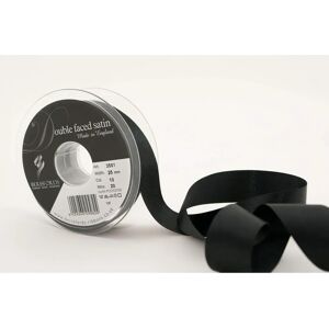 Berisfords Satin Ribbon - Black - Double-sided, 20m - Product Type Berisfords Satin Ribbon - Black - Double-sided, 20m - Product Type