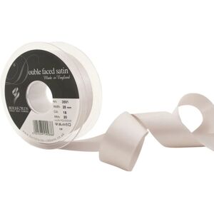 Berisfords Double-Sided Satin Ribbon - Silver Gray - 25mm - per meter Berisfords Double-Sided Satin Ribbon - Silver Gray - 25mm - per meter