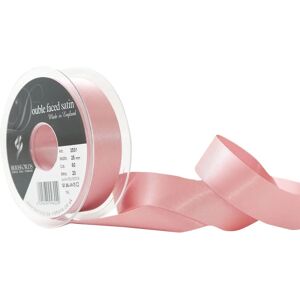 Berisfords Dusty Pink Double-Sided Satin Ribbon - 25mm - per meter Berisfords Dusty Pink Double-Sided Satin Ribbon - 25mm - per meter