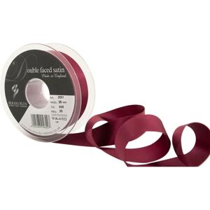 Berisfords Double-Sided Satin Ribbon - 25mm Burgundy Berisfords Double-Sided Satin Ribbon - 25mm Burgundy