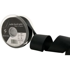 Berisfords Double-Sided Satin Ribbon - Black - 35mm Berisfords Double-Sided Satin Ribbon - Black - 35mm