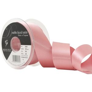 Berisfords Dusty Pink Double-Sided Satin Ribbon - 35mm Berisfords Dusty Pink Double-Sided Satin Ribbon - 35mm