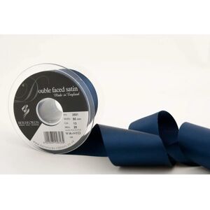 Berisfords Navy Double-Sided Satin Ribbon - 5cm - per meter Berisfords Navy Double-Sided Satin Ribbon - 5cm - per meter