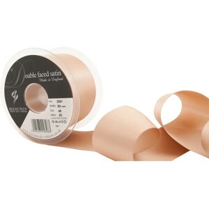 Cinta de satén doble cara Berisfords Ecru - 5cm - por metro Cinta de satén doble cara Berisfords Ecru - 5cm - por metro