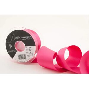 Berisfords Cinta de satén doble cara - Rosa impactante - 5cm Berisfords Cinta de satén doble cara - Rosa impactante - 5cm
