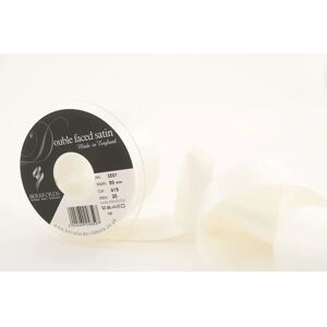 Berisfords Bridal White Satin Ribbon - 5cm - Double-Sided Berisfords Bridal White Satin Ribbon - 5cm - Double-Sided