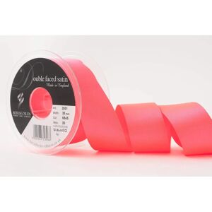 Nastro di raso Berisfords - Rosa fluorescente - 35 mm - al metro - Doppio lato Nastro di raso Berisfords - Rosa fluorescente - 35 mm - al metro - Doppio lato