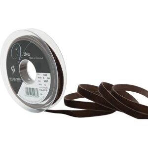 Hnědý Sametový Pás Berisfords - Mini Rolka 5m - Páska Hnědý Sametový Pás Berisfords - Mini Rolka 5m - Páska