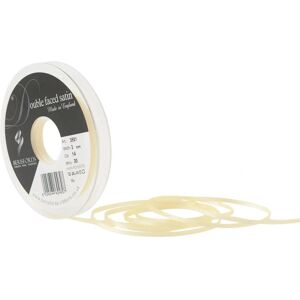 Nastro di raso Berisfords Limone pallido - Doppio lato, 3mm Nastro di raso Berisfords Limone pallido - Doppio lato, 3mm