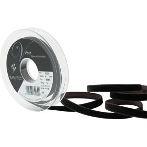 Fita de Veludo Berisfords Mini Rolo - 5m - Café Preto - Fita de Veludo Fita de Veludo Berisfords Mini Rolo - 5m - Café Preto - Fita de Veludo