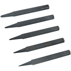 Silverline Centre Punch Set - 5 Piece - Steel - For Wood & Metal Silverline Centre Punch Set - 5 Piece - Steel - For Wood & Metal