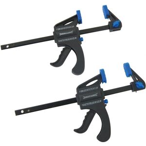 Silverline Mini Clamps - 2 Pack - 34mm Capacity Silverline Mini Clamps - 2 Pack - 34mm Capacity