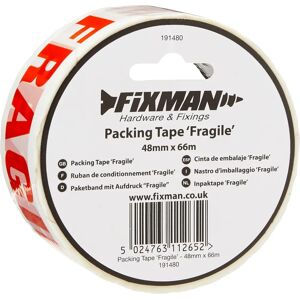 Silverline Fixman Ruban Fragile - 66m 48mm - Publicité Silverline Fixman Ruban Fragile - 66m 48mm - Publicité