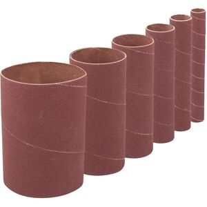 Silverline 90mm Bobbin Sleeve Set - 120 Grit - Sanding - 6pcs Silverline 90mm Bobbin Sleeve Set - 120 Grit - Sanding - 6pcs
