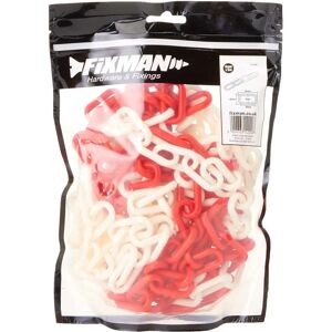 Fixman Plastic Chain - 6mm x 5m - Red/white - Indoor/Outdoor Fixman Plastic Chain - 6mm x 5m - Red/white - Indoor/Outdoor