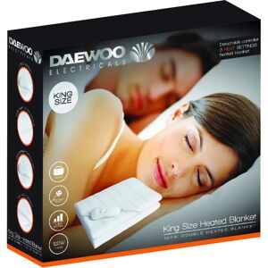 Daewoo King Size Electric Heated Blanket - White - 3 Heat Settings Daewoo King Size Electric Heated Blanket - White - 3 Heat Settings