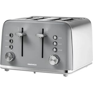 Daewoo Kensington Grey 4 Slice Toaster - Stainless Steel, Defrost, Reheat Daewoo Kensington Grey 4 Slice Toaster - Stainless Steel, Defrost, Reheat
