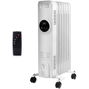 Daewoo Oil Filled Radiator - 1500W, 7 Fin Electric Heater - White Daewoo Oil Filled Radiator - 1500W, 7 Fin Electric Heater - White