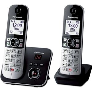 Panasonic KX-TG6862 - Identification de l'appelant, 2 combinés, Noir et Argent - Téléphone - Publicité Panasonic KX-TG6862 - Identification de l'appelant, 2 combinés, Noir et Argent - Téléphone - Publicité