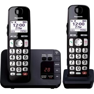 Panasonic KX-TGE822EB Black Cordless Phone with Large LCD Panasonic KX-TGE822EB Black Cordless Phone with Large LCD