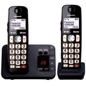 Panasonic KX-TGE822EB Black Cordless Phone with Large LCD Panasonic KX-TGE822EB Black Cordless Phone with Large LCD