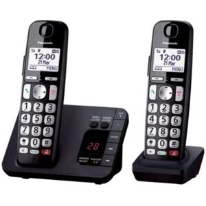 Panasonic KX-TGE822EB Black Cordless Phone with Large LCD Panasonic KX-TGE822EB Black Cordless Phone with Large LCD