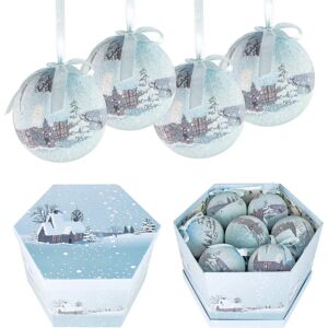 The Christmas Workshop 82780 Blue & White Christmas Baubles - Christmas Baubles The Christmas Workshop 82780 Blue & White Christmas Baubles - Christmas Baubles