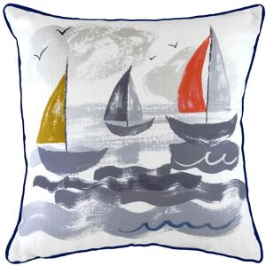 Evans Lichfield Nautical Sailboats Hand-Painted Watercolour Cushion - 43cm x 43cm Evans Lichfield Nautical Sailboats Hand-Painted Watercolour Cushion - 43cm x 43cm