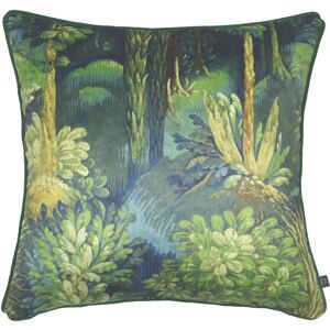 Prestigious Textiles Forbidden Forest Piped Velvet Cushion - Dark Green - 55cm x 55cm - Cushion Prestigious Textiles Forbidden Forest Piped Velvet Cushion - Dark Green - 55cm x 55cm - Cushion