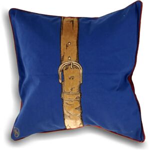 Paoletti Polo Strap Kussen - Blauw - 45x45cm Paoletti Polo Strap Kussen - Blauw - 45x45cm