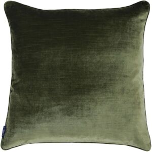 Paoletti Luxe Velvet Piped Cushion Cover - Olive - One Size Paoletti Luxe Velvet Piped Cushion Cover - Olive - One Size
