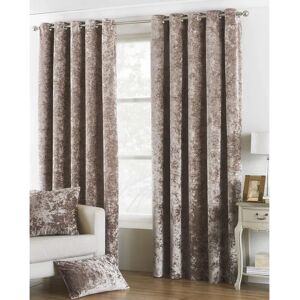 Paoletti Verona Crushed Velvet Oyster Eyelet Curtains - 229x183cm Paoletti Verona Crushed Velvet Oyster Eyelet Curtains - 229x183cm