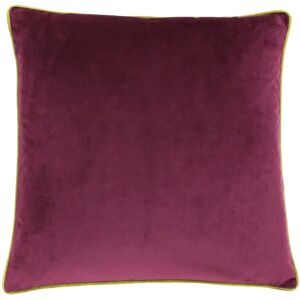 Paoletti Meridian Piped Velvet Cushion Cover - Red - Cushion Cover - Cushion Type Paoletti Meridian Piped Velvet Cushion Cover - Red - Cushion Cover - Cushion Type
