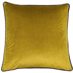 Paoletti Meridian Piped Velvet Cushion Cover - Green - One Size Paoletti Meridian Piped Velvet Cushion Cover - Green - One Size