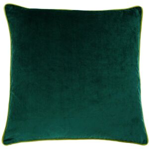 Paoletti Meridian Soft Velvet Piped Cushion - 55x55 - Dark green Paoletti Meridian Soft Velvet Piped Cushion - 55x55 - Dark green