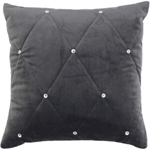 Paoletti New Diamante Quilted Cushion Cover - Grey - One Size Paoletti New Diamante Quilted Cushion Cover - Grey - One Size