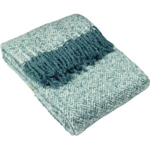 Furn Weaver Woven Herringbone Throw - Teal - Unisex - 130x180 cm - Throw blanket Furn Weaver Woven Herringbone Throw - Teal - Unisex - 130x180 cm - Throw blanket