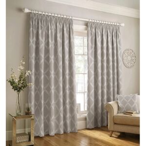 Paoletti Olivia Embroidered Geometric Curtains - 229cm x 229cm Paoletti Olivia Embroidered Geometric Curtains - 229cm x 229cm